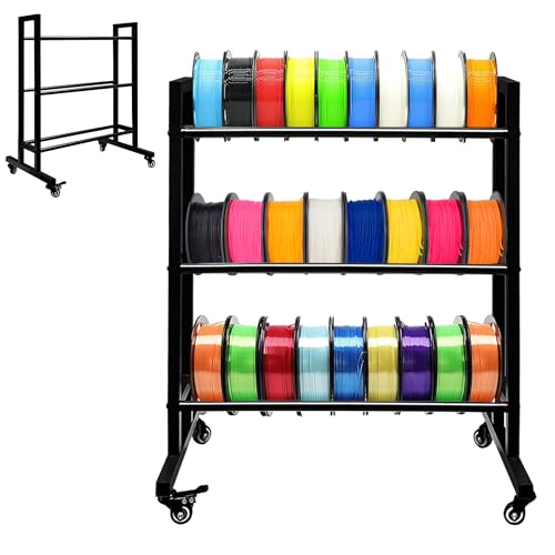 3D Printer Filament Storage Rack 3-Tier with Wheels