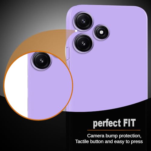 Image of Back Cover for Mi Redmi 12 5G / Poco M6 Plus 5G | Full Camera Protection | Premium Liquid Silicon Case | Flexible Bumper Case for Mi Redmi 12 5G / Poco M6 Plus 5G / M6 Pro 5G (Purple)