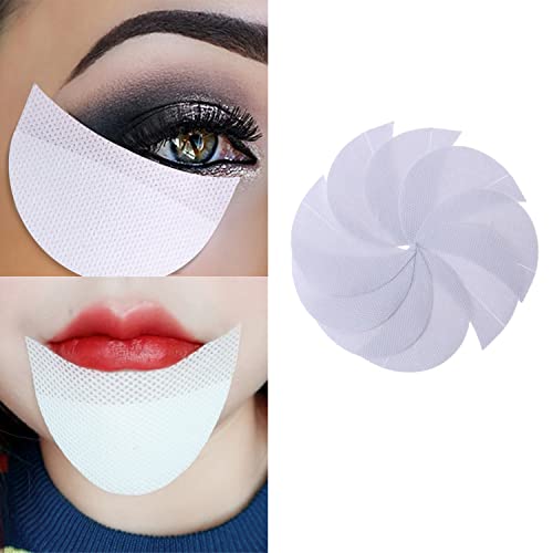Shanpin 100 Pieces Eyeshadow Shield Eyeshadow Gel Pad Patches Eyeshadow Stencils For Eyelash Extensions, Lip Makeup Supplies Professional Makeup Protection Tool（Half-Moon Shape） #TOP13