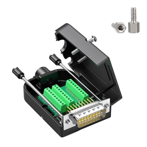 Image of 26 Pin Solder Less D Sub Connector Board Metal Terminals with Nut Bolt for Customized Pin Arrangement