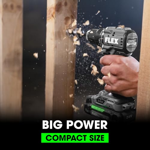 Image of FLEX 24V Brushless Cordless 2-Tool Compact Combo Kit: 1 /2-Inch 2-Speed Drill Driver and 1 /4-Inch Hex Impact Driver with (2) 2.5Ah Lithium Batteries and 160W Fast Charger - FXM205-2A