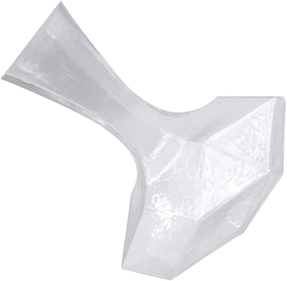 Geometric Diamond-Shaped Glass Wine Decanter Inclined Mouth for Easy Pouring Creative Wine Container for Home and Restaurant Use