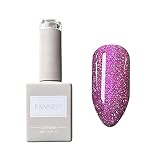 FANNEST Holographic Diamond Glitter Nail Polish,15ml LED UV Gel No Chip Soak Off Gel Polish Sparkle