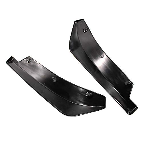 RuleaxAsi 2 Pcs Universal Pára-choques Traseiro Do Carro Fin Canard Splitter Difusor Spoiler Lip Sid