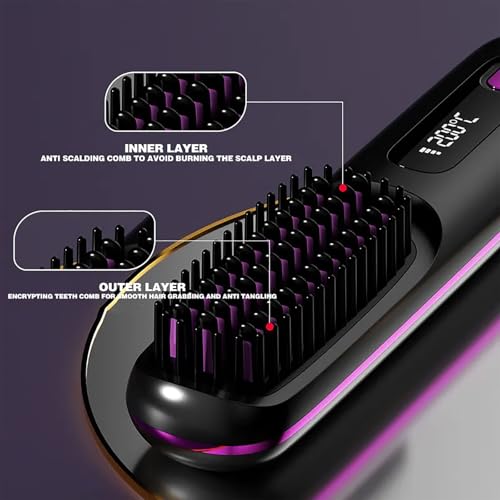 Mini plancha de pelo ERICAT con pantalla LED y ajuste de temperatura miniatura 4
