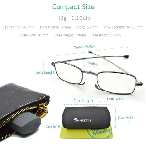 Sevenplus ER113333333 2 Pack Reading Glasses Blue Light Blocking thumb #5