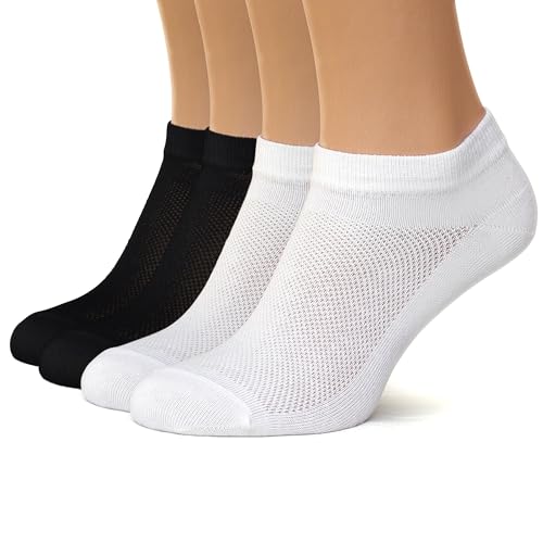 Image of Duna Ankle Socks for Womens - Ultra Thin Breathable Cotton Sport Socks - Athletic, Running, Low Cut, No Show (4 and 6 pairs)