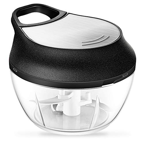 KEOUKE Mini Manual Food Chopper - Pull String Onion Chopper Garlic Mincer