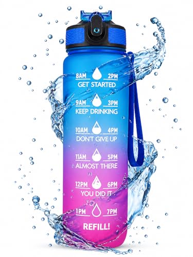 Image of Water Bottles Sipper Bottle For Adults, Kids,Unbreakable Motivational Water Bottle Time Mark Sipper With Straw & Time For Gym Office School Home Water Bottle for Kids