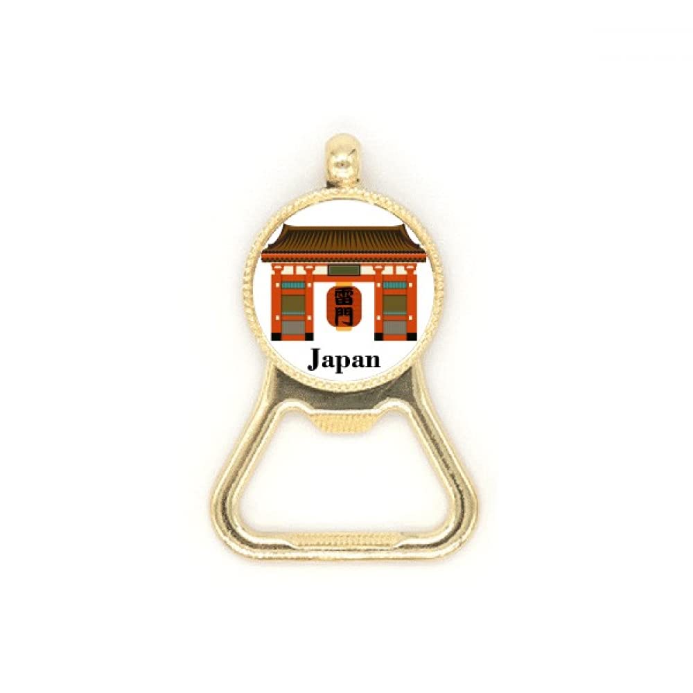 Décapsuleur de bière japonais traditionnel en inox, le cadeau idéal gravé temple