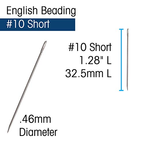 Image of John James Short Beading Needles, Size 10, Pack of 25