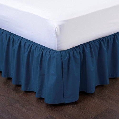Buy Royal Blue Bed Skirt Ruffle Dust Ruffle Easy Fit with 16 Inch