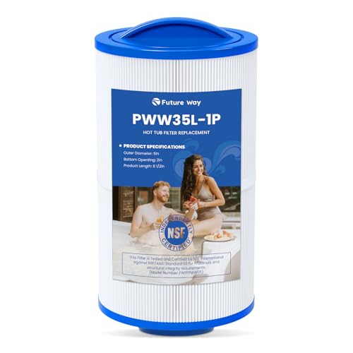 Future Way PWW35L Hot Tub Filter Replacement for X268548-PMA-R3 Unicel 4CH-935817-4035 Filbur FC-0710Waterway Teleweir 35 SF Replace Pleatco PWW35L Spa Filter SD-01235 PDC580-AFS 35 Sq. Ft