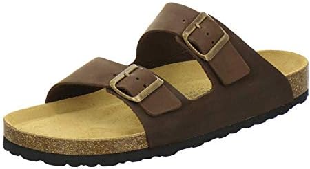 AFS-Schuhe Bequeme Herren Pantoletten, Sandalen und Hausschuhe aus Leder - Größe 36-50 - Made in Germany