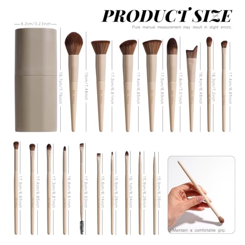 image for BS-MALL Professional Makeup Brush Set 18 Pcs Premium Synthetic Foundat