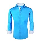 Alex Vando Mens Dress Shirts Regular Fit Long Sleeve Stretch Business Dress Shirts for Men