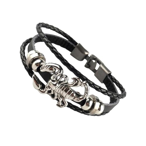 FDEETY Pulsera Mujer Escorpión Plata Brazalete Plata Personalizada Pulsera Acero Inoxidable Mujer