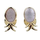 Größe: 1*0.5cm. Beiswin 1 para Nette Mini 3D Ananas Ohrstecker Charme Natur Feueropal Ohrring für Frauen Schmuck Zubehör