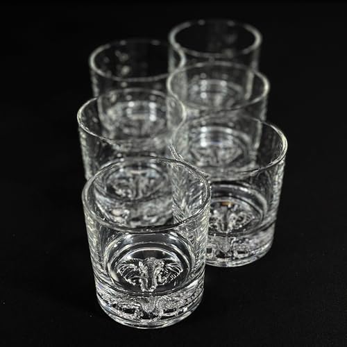 Image of Melbify Plain Elephant Whiskey Glass Gift Set | 6 pcs Set | 300 ML | Ultra-Premium | Imported | Luxurious | Ideal for Wedding Gifts, Anniversary, VIP and Corporate Gifts