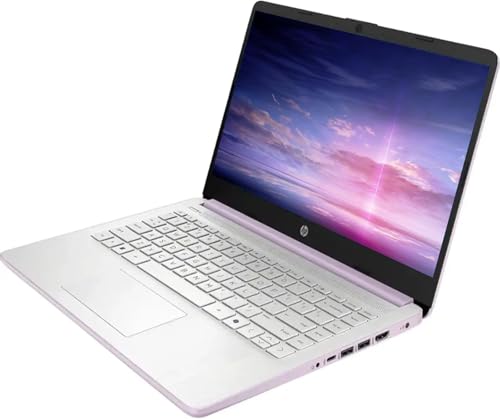 Image of HP 14 inch HD Student Business Laptop, Intel Quad-Core N150, 8GB RAM, 128GB UFS, 1 Year Office 365, Slim Design, Webcam, HDMI, Bluetooth, WiFi, Win 11 S, Honey Lavender