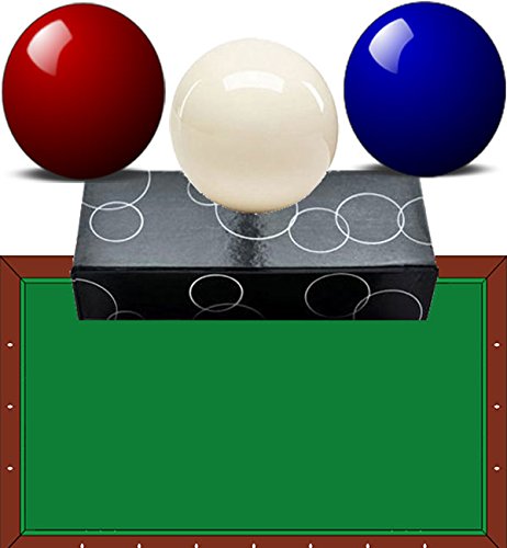 OAH Bilie-biglie Biliardo Carambola (Tavolo Senza buche) Diametro mm.61,5 Tre bilie nei Colori Blu, Bianco e Rosso.