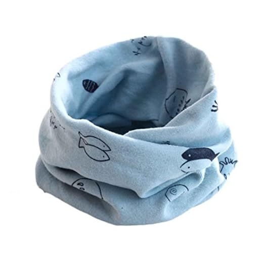 Tefamore O Invierno De Las Muchachas De Las Bufandas De Cuello Collar Del Bebé PañUelo De AlgodóN O De Anillo (Cielo azul2)