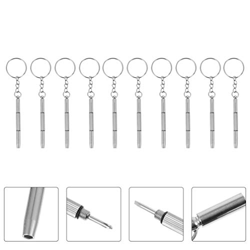 ULTECHNOVO 10 Peças Mini-Óculos Chave de Fenda Chaveiro Kit de Reparo para Óculos Óculos de Sol Reló