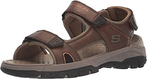 Skechers Men's Tresmen-Hirano Open Toe Water Sandal Fisherman, Brown, 11 Medium US