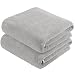 KinHwa Microfiber Bath Towels Large Bathroom Towel Super Absorbent Shower Towel Extra Soft Towels for Bathroom, Sports, Travel, Fitness, Yoga, Spa, Pool, Grey 2 Pack 30Inch x 60Inch