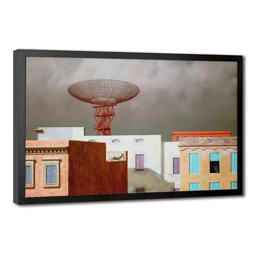 Impression sur toile premium WCYB Rooftops art mural d'artiste pour salon