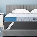 BedStory Topper in gel 140 x 200 cm, altezza 10 cm, coprimaterasso in schiuma gel, H3 & H4, in schiuma fredda, topper opaco per letto, letto a molle, divano letto, roulotte, certificato Öko-TEX