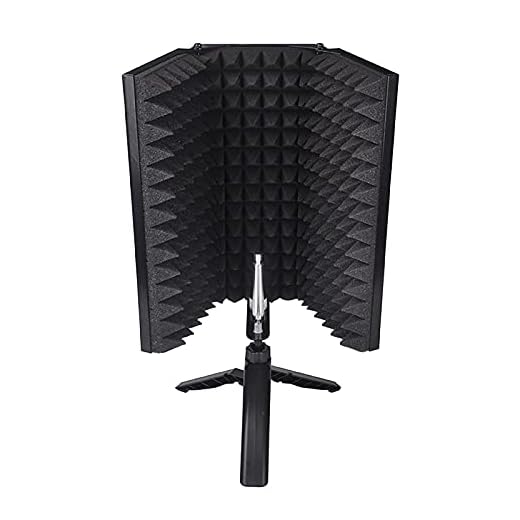 Acoustic Isolation Shield Foldable Microphone Acoustic Isolation Shield Acoustic Foams Panel Studio for Recording Live Broadcast Microphone Accessories