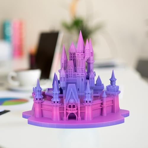 Image of IEMAI Rainbow PLA Filament 1.75mm, Rapid Color Changing Gradient, High-Speed 3D Printer Filament Up to 600mm /s, 1kg Spool for Artistic Creations & Home Decor