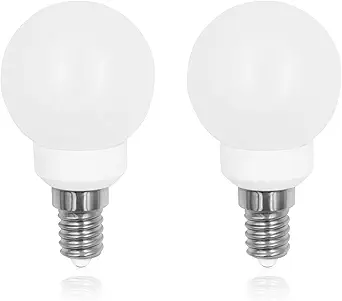 LED Light Bulb 3000K Warm White Candelabra E12 Base Lightbulbs 110V 3W G14/G45 Small Bulbs 25W Equivalent 260LM Vanity and Ceiling Fan Chandelier Landscape Lighting 2-Pack Non-Dimmable