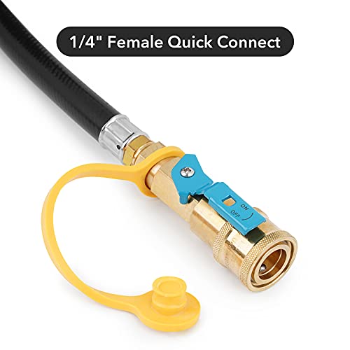 Stanbroil 6 Feet Propane Regulator Hose - 1/4" Female Quick Connect X Acme Nut For Olympian 5100 5500 Rv Grill And Low Pressure Lp Gas Grill, Heater #TOP2