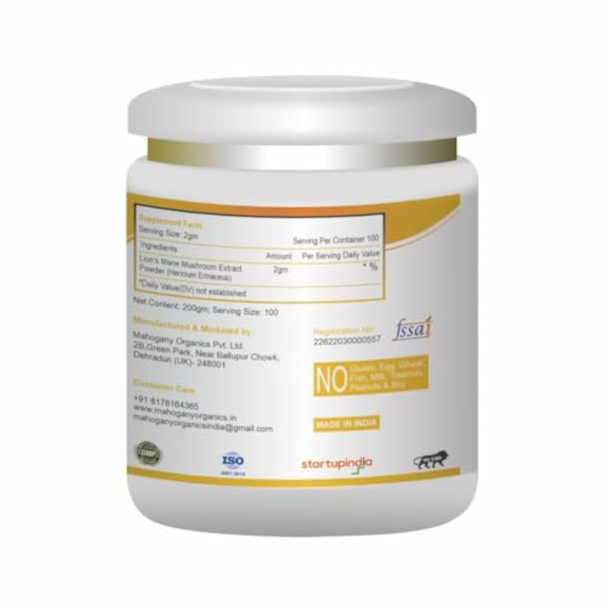 Mahogany Lion's Mane Mushroom Extract Powder 200g