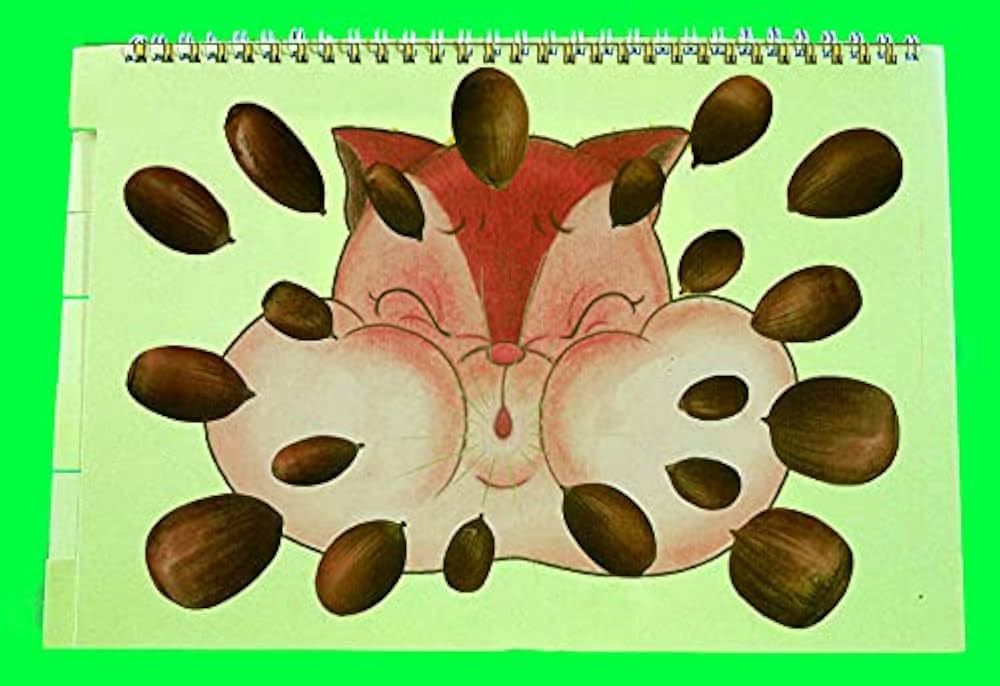 リス&あおむしドングリ リスとドングリ | 一声社オンライン講座