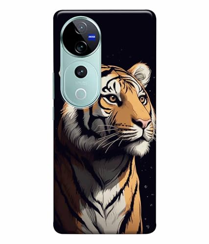 Image of Tiger Faces Animal Printed Hard Back Case Cover & Compatible for Vivo V40 | Vivo V40 Pro | T3 Ultra 5G (Multicolor) - D1807