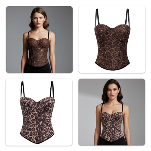 Bustier sans manches imprimé léopard idéal pour vos sorties estivales
