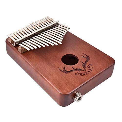 CHENTAOMAYAN Kalimba 17 toetsen massief mahonie EQ duim vinger piano ingebouwde pickup (rendier hoorn) (kleur: blauw) - Image 3