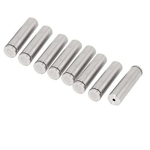 Pilar de vidrio sourcingmap de 100mm de largo, tornillo de uñas de acero inoxidable 8 Pcs