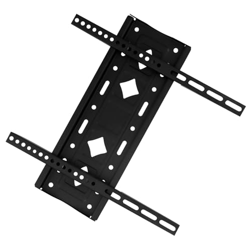 Support TV mural noir pour gagner de la place et ranger vos appareils facilement