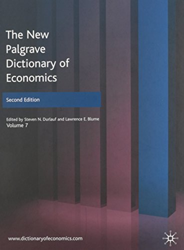 The New Palgrave Dictionary of Economics 0230226434 Book Cover