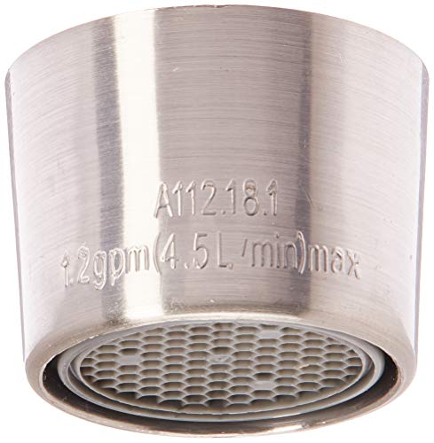 Boston Harbor 7112477 Faucet Aerator, Female, Brushed Nickel, 0.75 in H x 0.99 in W x 0.99 in D