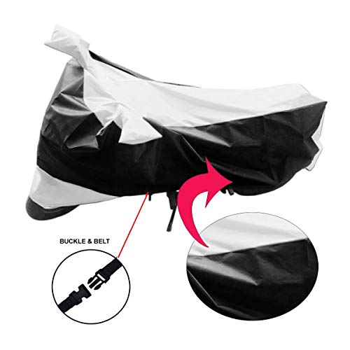 Image of Kandid Silver & Black Water Resistant Bike Cover for Honda Cb Unicorn 160
