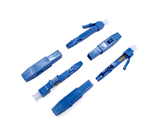 Elfcam® - Conector rápido de Fibra óptica LC/UPC Simplex Monomodo (SM), 5 Unidades