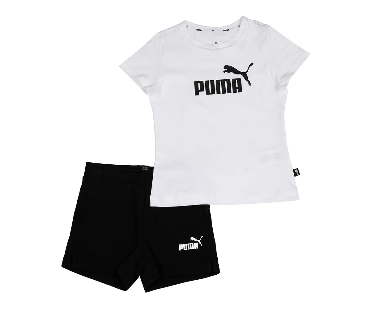 PUMA Mädchen Logo Tee & Shorts Set G Trainingsanzug