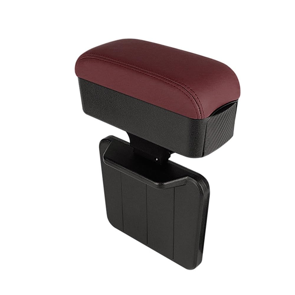 YHZRDMSK Car Center Console Gap Storage Organizer With Liftable Tray Elbow Support Armrest Pad For SUV For Sedan
