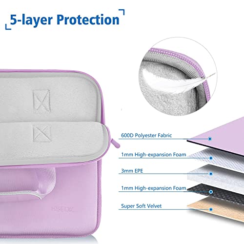 Image of Hseok Laptop Sleeve 13.3-14 inch Case with Small Pouch, Neoprene Computer Bag Compatible with MacBook Neo /Pro 14 M5 /M4 /M3 /M2 /M1, Mac Air /Pro 13.3, XPS 14 and Most 13-14 inch Notebooks,L02P01