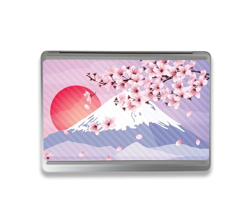 Image of MightySkins Carbon Fiber Skin Compatible with Microsoft Surface Laptop Studio 2 (2023) Full Wrap Kit - Fuji Sunset | Protective, Durable Textured Carbon Fiber Finish | Easy to Apply | Made in The USA